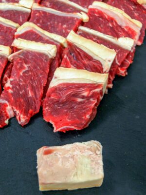 Carne a la piedra de vaca madurada