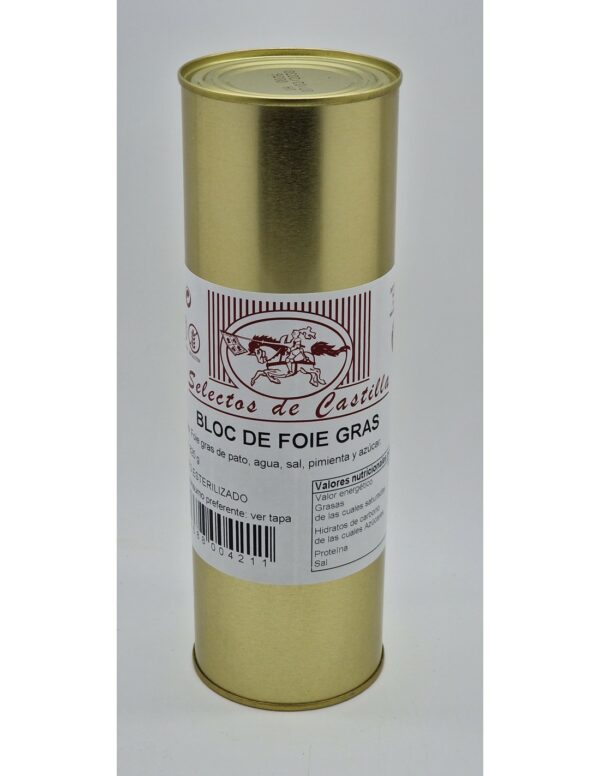 Bloc de foie gras de pato 825 g - Selectos de Castilla