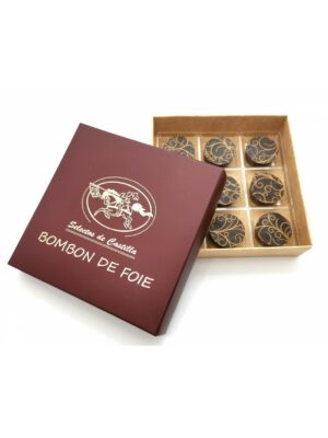 Bombon relleno de foie estuche de 9 uds