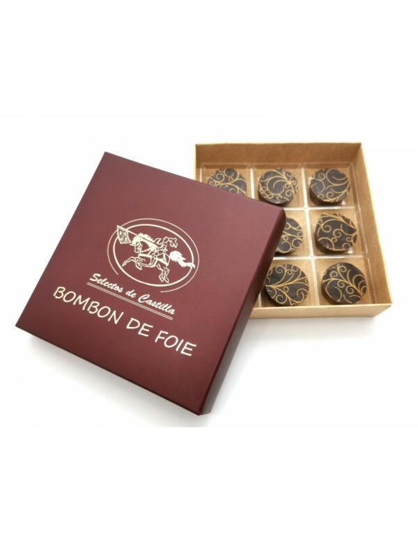 Bombon relleno de foie estuche de 9 uds