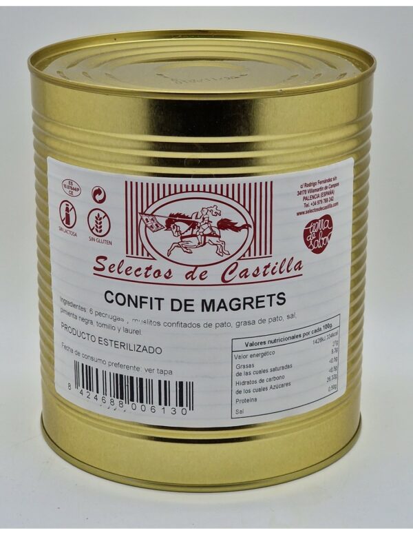 Confit de magrets de pato 6 uds - Selectos de Castilla
