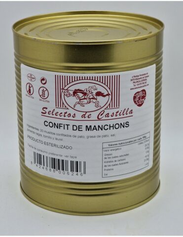 Confit de manchons de pato 20 uds - Selectos de Castilla