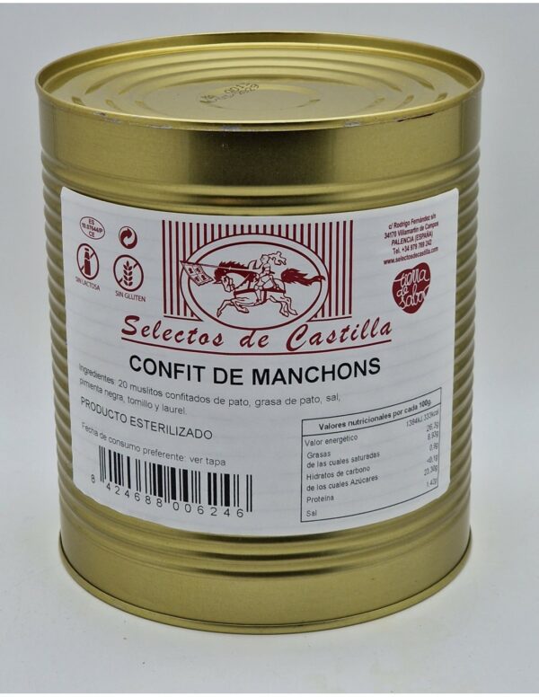Confit de manchons de pato 20 uds - Selectos de Castilla