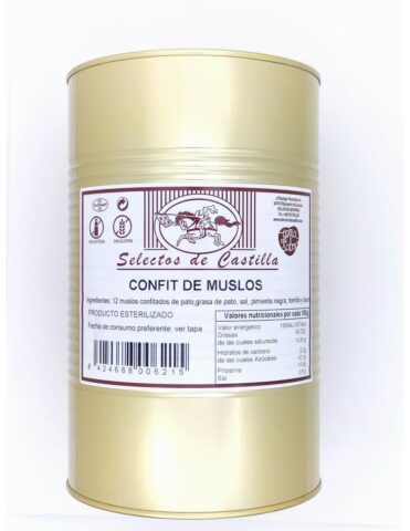 Confit de muslos de pato 12 uds - Selectos de Castilla