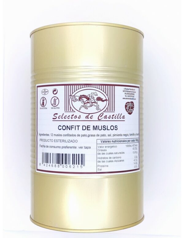 Confit de muslos de pato 12 uds - Selectos de Castilla