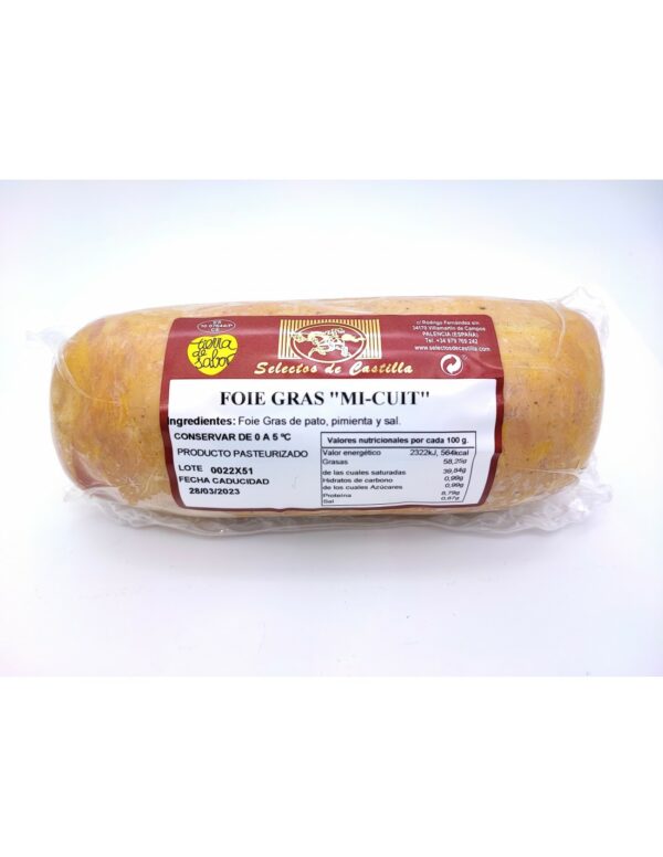 Foie gras mi cuit entero - Selectos de Castilla
