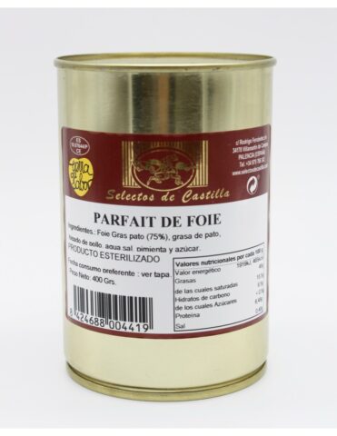 Parfait de foie (75% foie gras) 400 g - Selectos de Castilla
