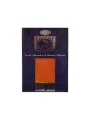 Trucha ahumada en lonchas - estuche 100 g.