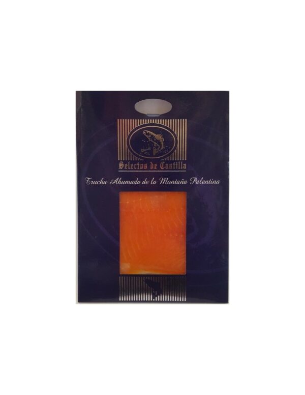 Trucha ahumada en lonchas - estuche 100 g.