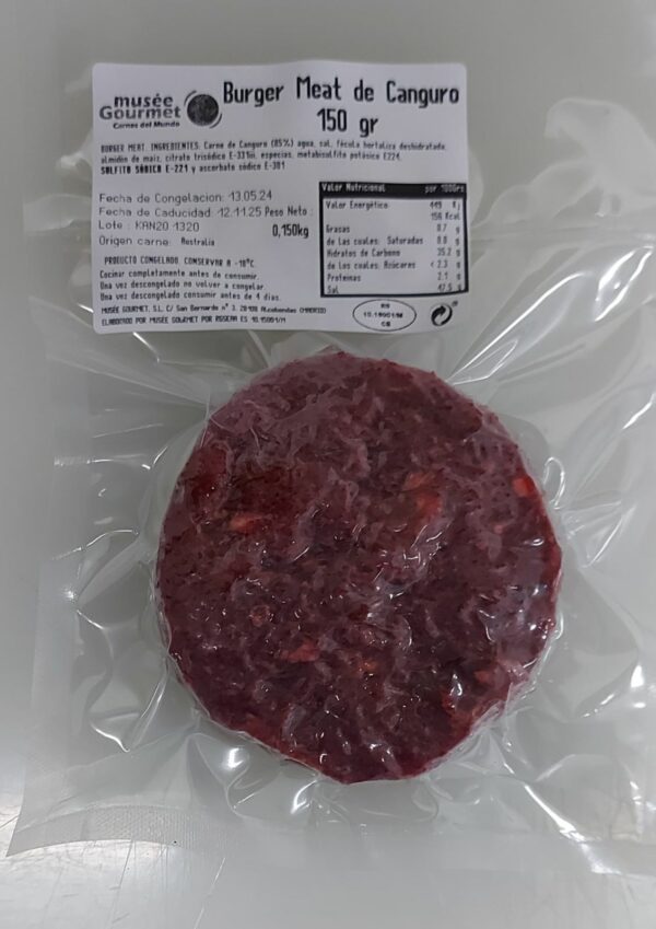 Burger meat canguro 150 gr.