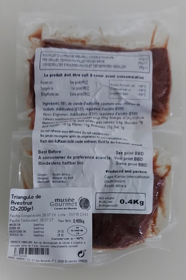 Triángulo avestruz sudáfrica pc (2 unidades de 200 gr. apróx.) — imagen 4