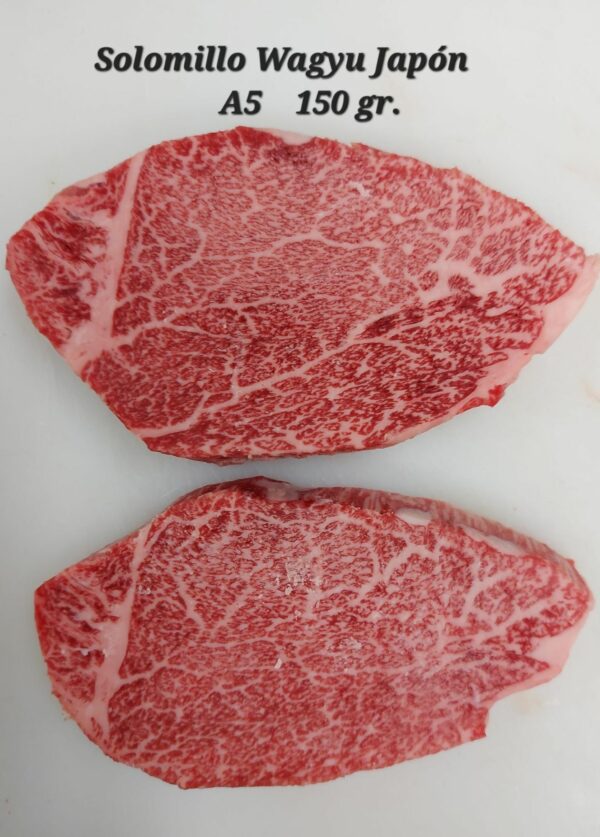 Solomillo wagyu japonés a5/a5+ bms 10-12 (150gr.) — fotografía 2