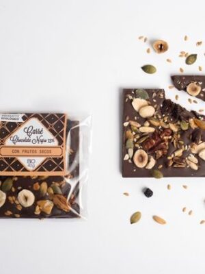 Carré BIO&FT de chocolate negro con frutos secos y semillas