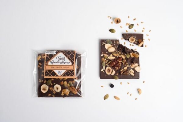 Carré BIO&FT de chocolate negro con frutos secos y semillas