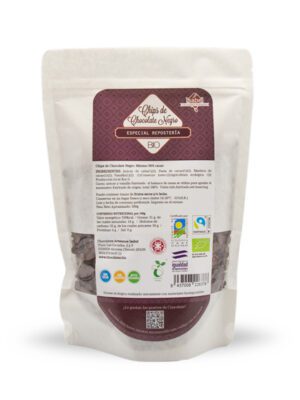 Chips de chocolate negro BIO&FT, 500 g.