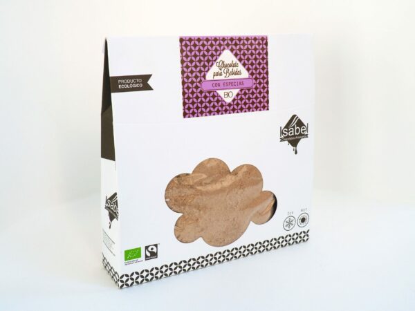Chocolate BIO&FT para preparar bebidas con especias, 300 g.