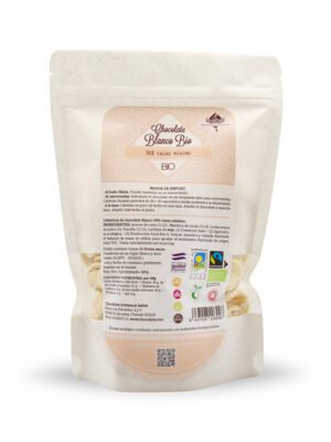 Gotas de cobertura bio&ft de chocolate blanco 35% cacao, 400 g