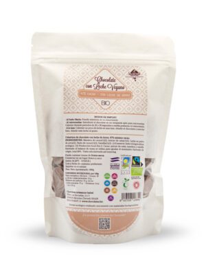 Gotas de cobertura bio&ft de chocolate con leche vegano, 400 g.
