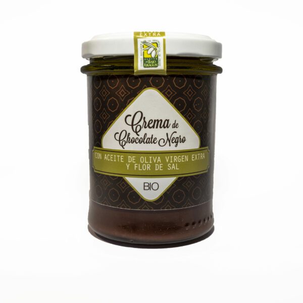 Crema BIO&FT de chocolate negro con 45% de a.o.v.e. y flor de sal, 200 g.