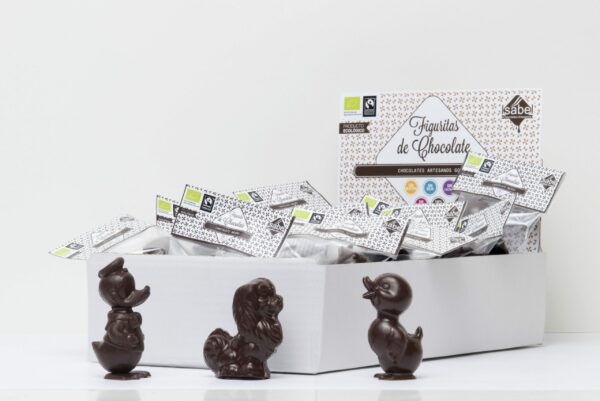 Figurita BIO&FT de chocolate negro, 30 g.