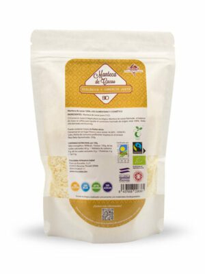 Manteca de cacao bio&ft 100% pura, 350 g.