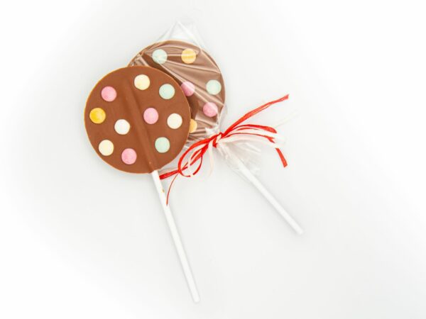 Piruleta BIO&FT de chocolate con colorines