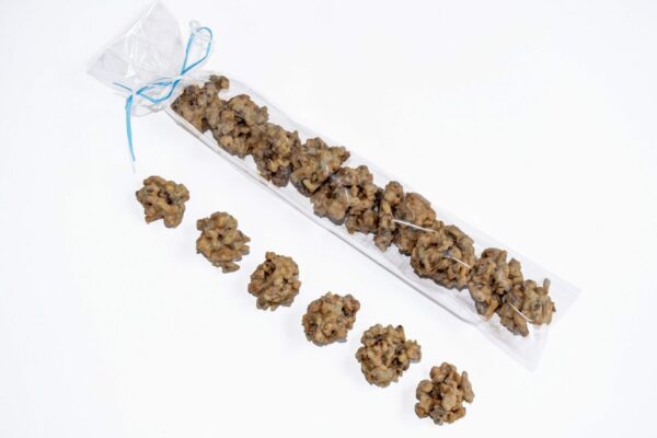 Rocas BIO&FT de chocolate blanco con almendra avellana y limón, 100g
