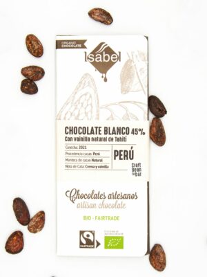 Tableta bio&ft chocolate bean to bar blanco (45% cacao)