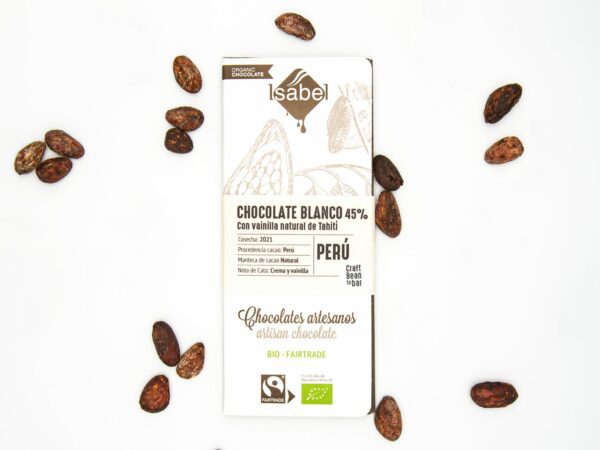 Tableta BIO&FT chocolate bean to bar blanco (45% cacao)