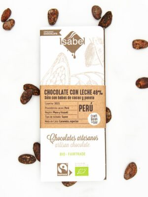 Tableta bio&ft chocolate bean to bar perú con leche (48% cacao)