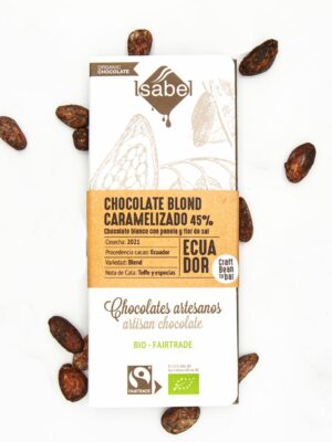 Tableta bio&ft chocolate bean to bar blond (45% cacao)