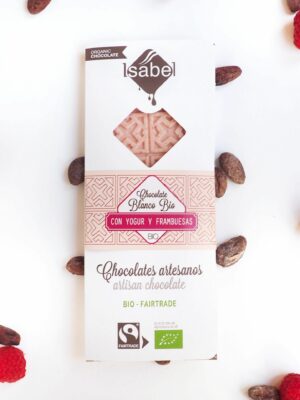 Tableta BIO&FT chocolate blanco con yogur y frambuesas