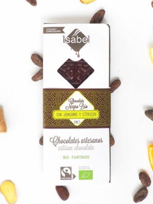 Tableta BIO&FT chocolate negro con jengibre y cítricos