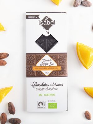 Tableta BIO&FT chocolate negro con naranja