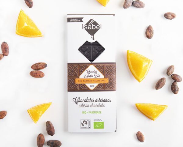 Tableta BIO&FT chocolate negro con naranja
