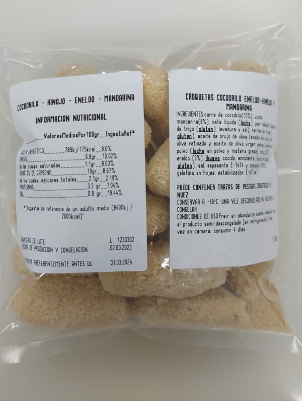 Croquetas de cocodrilo, mandarina y eneldo (500 gr. apróx.) — imagen 3