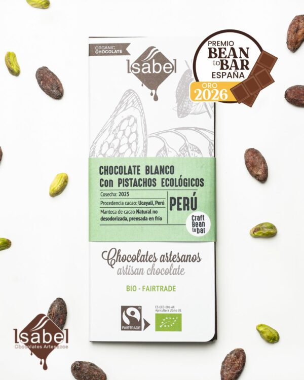 Tableta BIO&FT chocolate bean to bar 35% pistacho