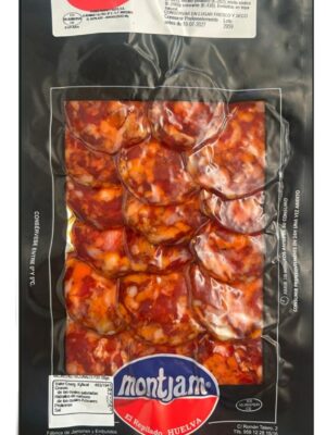 Chorizo cular ibérico extra loncheado Montjam
