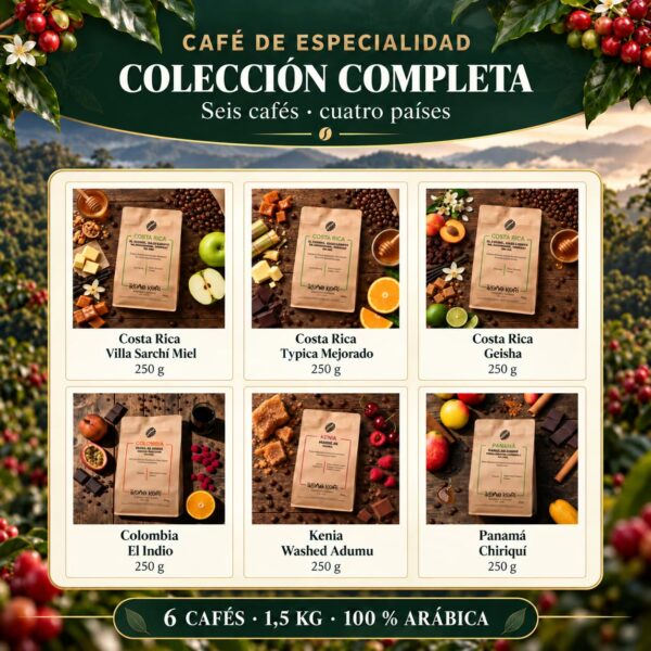 Pack degustación de café de especialidad – Colección Completa | 6 Cafés – selección de bolsas de café