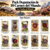 Pack Degustación de 10 Carnes del Mundo – La Vuelta al Mundo – contenido real del pack